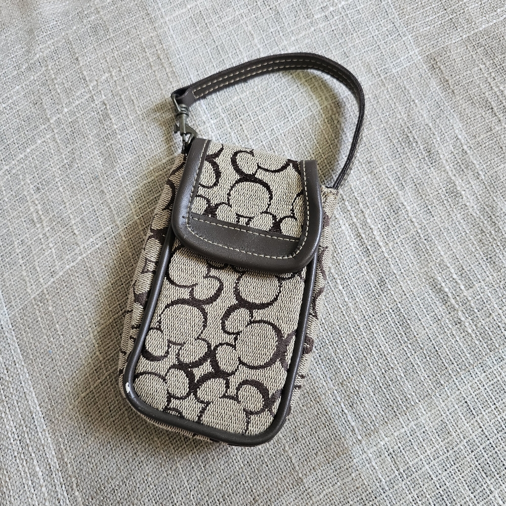 y2k McBling Preppy Latte Girl Femi Nostalgiacore Monogram Mini Cellphone Clutch